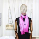 Fashion, accesorii si bijuterii - Femei - Accesorii femei - Esarfe si fulare femei - Esarfa, de dama, Buticcochet, din poliester, imprimeu floral, 50x150 cm, Roz - ES1923 - Infinity.ro
