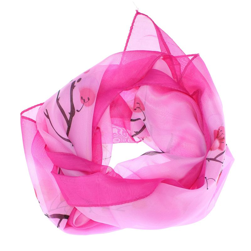Fashion, accesorii si bijuterii - Femei - Accesorii femei - Esarfe si fulare femei - Esarfa, de dama, Buticcochet, din poliester, imprimeu floral, 50x150 cm, Roz - ES1923 - Infinity.ro
