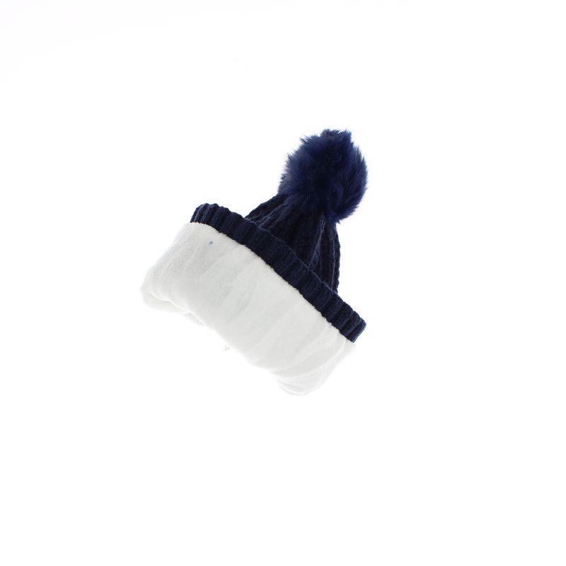 Fashion, accesorii si bijuterii - Copii - Accesorii copii - Esarfe si fulare copii - Set caciula si fular, pentru copii, cu ciucuri, Buticcochet, 70% viscoza 30% lana, Bleumarin - SETF243 - Infinity.ro