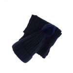 Fashion, accesorii si bijuterii - Copii - Accesorii copii - Esarfe si fulare copii - Set caciula si fular, pentru copii, cu ciucuri, Buticcochet, 70% viscoza 30% lana, Bleumarin - SETF243 - Infinity.ro