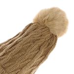 Fashion, accesorii si bijuterii - Copii - Accesorii copii - Esarfe si fulare copii - Set caciula si fular, pentru copii, tricotat cu ciucuri, Buticcochet, 70% viscoza 30% lana, Maro - SETF250 - Infinity.ro