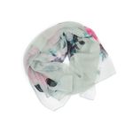 Fashion, accesorii si bijuterii - Femei - Accesorii femei - Esarfe si fulare femei - Esarfa, de dama, Buticcochet, Gri cu imprimeu floral, 50x160 cm - ES528 - Infinity.ro