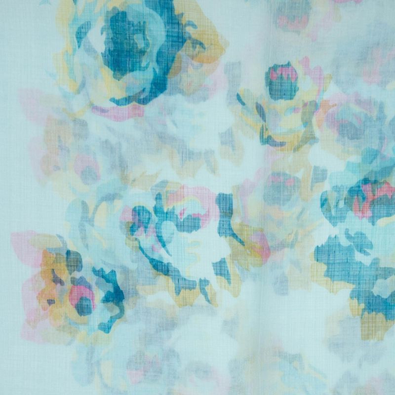Fashion, accesorii si bijuterii - Femei - Accesorii femei - Esarfe si fulare femei - Esarfa, de dama, Buticcochet, Bleu cu trandafiri, 50x160 cm - ES630 - Infinity.ro