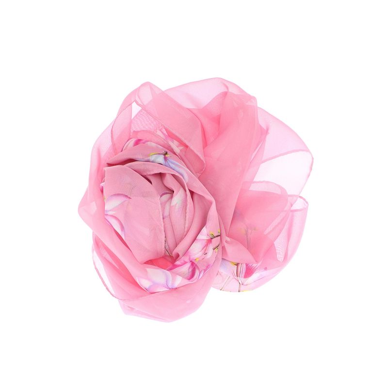 Fashion, accesorii si bijuterii - Femei - Accesorii femei - Esarfe si fulare femei - Esarfa, de dama, Buticcochet, din poliester, imprimeu floral, 50x150 cm, Roz pal - ES2177 - Infinity.ro