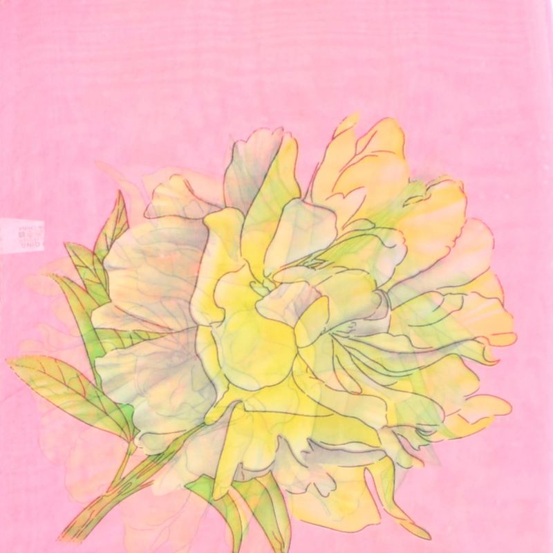 Fashion, accesorii si bijuterii - Femei - Accesorii femei - Esarfe si fulare femei - Esarfa, de dama, Buticcochet, din poliester, imprimeu floral, 50x150 cm, Roz pal - ES2177 - Infinity.ro