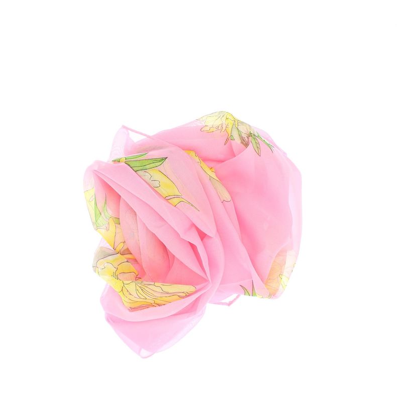 Fashion, accesorii si bijuterii - Femei - Accesorii femei - Esarfe si fulare femei - Esarfa, de dama, Buticcochet, din poliester, imprimeu floral, 50x150 cm, Roz pal - ES2177 - Infinity.ro