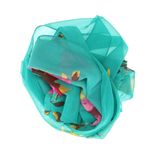 Fashion, accesorii si bijuterii - Femei - Accesorii femei - Esarfe si fulare femei - Esarfa, de dama, Buticcochet, din poliester, imprimeu cu trandafiri, 50x160 cm, Turcoaz - ES2181 - Infinity.ro