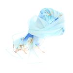 Fashion, accesorii si bijuterii - Femei - Accesorii femei - Esarfe si fulare femei - Esarfa, de dama, Buticcochet, din poliester, imprimeu cu magnolie, 50x150 cm, Albastru - ES2172 - Infinity.ro