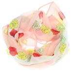 Fashion, accesorii si bijuterii - Femei - Accesorii femei - Esarfe si fulare femei - Esarfa, de dama, Buticcochet, din poliester, imprimeu cu trandafiri, 50x150 cm, Roz pal - ES1949 - Infinity.ro