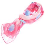 Fashion, accesorii si bijuterii - Femei - Accesorii femei - Esarfe si fulare femei - Esarfa, de dama, Buticcochet, din poliester, imprimeu cu flori, 50x150 cm, Roz - ES2107 - Infinity.ro
