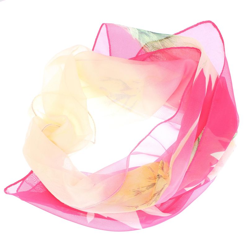 Fashion, accesorii si bijuterii - Femei - Accesorii femei - Esarfe si fulare femei - Esarfa, de dama, Buticcochet, din poliester, imprimeu cu flori, 50x150 cm, Fucsia - ES2102 - Infinity.ro