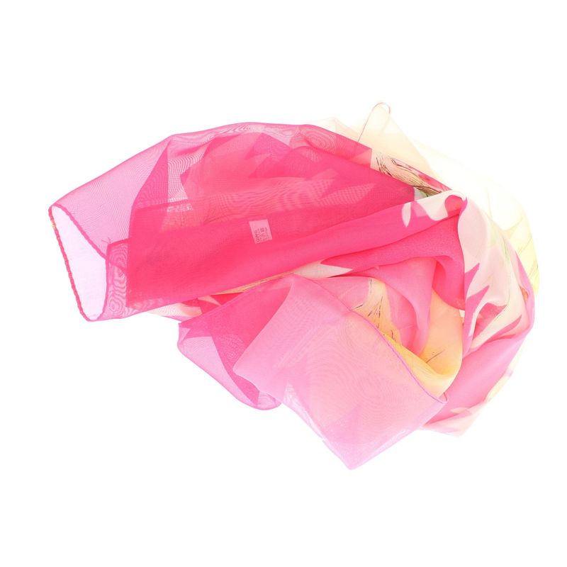 Fashion, accesorii si bijuterii - Femei - Accesorii femei - Esarfe si fulare femei - Esarfa, de dama, Buticcochet, din poliester, imprimeu cu flori, 50x150 cm, Fucsia - ES2102 - Infinity.ro