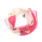 Fashion, accesorii si bijuterii - Femei - Accesorii femei - Esarfe si fulare femei - Esarfa, de dama, Buticcochet, din poliester, imprimeu floral, 50x150 cm, Ciclam - ES2175 - Infinity.ro