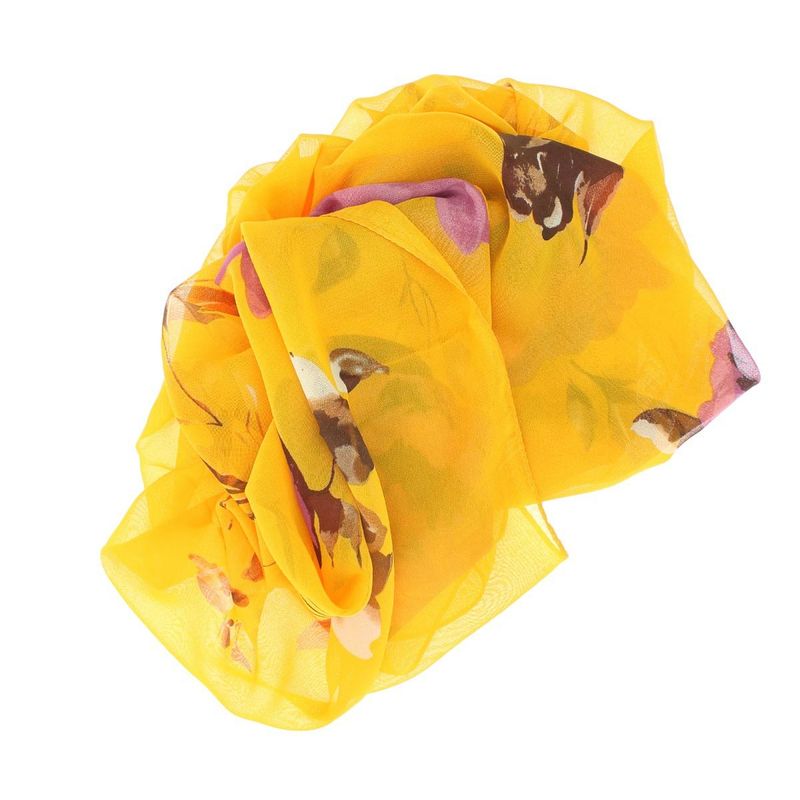 Fashion, accesorii si bijuterii - Femei - Accesorii femei - Esarfe si fulare femei - Esarfa, de dama, Buticcochet, din poliester, imprimeu cu trandafiri, 50x160 cm, Portocaliu - ES2180 - Infinity.ro