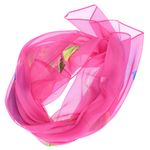 Fashion, accesorii si bijuterii - Femei - Accesorii femei - Esarfe si fulare femei - Esarfa, de dama, Buticcochet, din poliester, imprimeu floral, 50x150 cm, Roz inchis - ES2095 - Infinity.ro