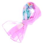 Fashion, accesorii si bijuterii - Femei - Accesorii femei - Esarfe si fulare femei - Esarfa, de dama, Buticcochet, din poliester, imprimeu floral, 50x150 cm, Mov - ES2094 - Infinity.ro