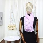 Fashion, accesorii si bijuterii - Femei - Accesorii femei - Esarfe si fulare femei - Esarfa, de dama, Buticcochet, din poliester, imprimeu floral, 50x150 cm, Roz - ES1995 - Infinity.ro
