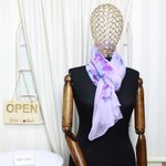 Fashion, accesorii si bijuterii - Femei - Accesorii femei - Esarfe si fulare femei - Esarfa, de dama, Buticcochet, din poliester, cu imprimeu floral, 50x160 cm, Mov - ES2045 - Infinity.ro