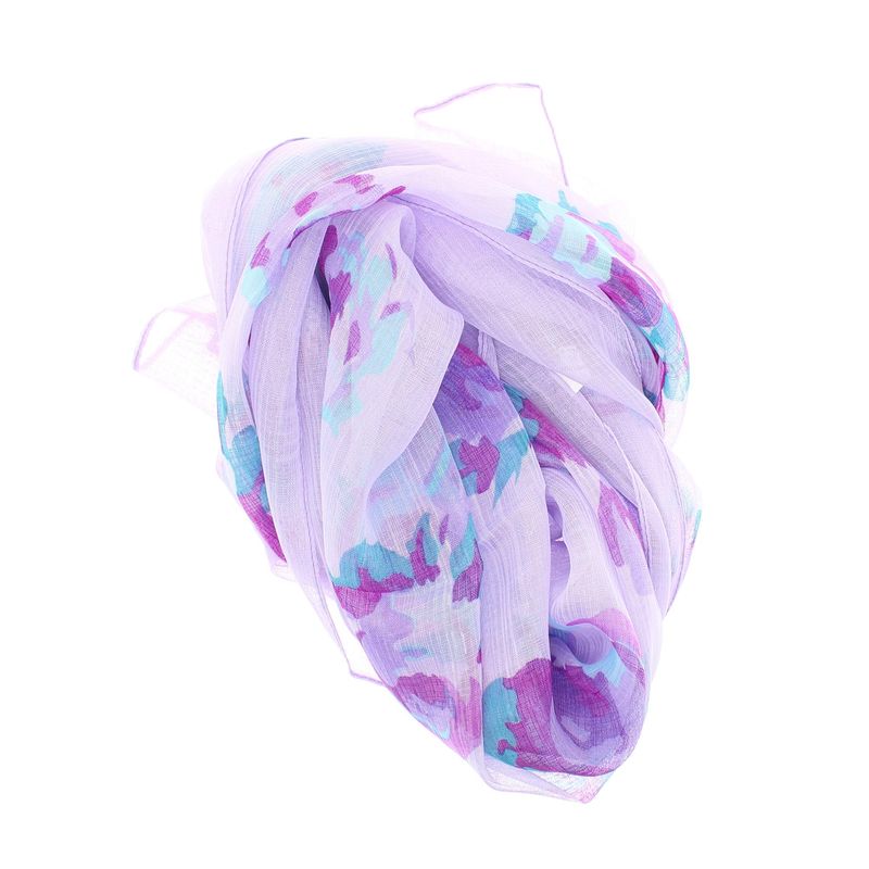 Fashion, accesorii si bijuterii - Femei - Accesorii femei - Esarfe si fulare femei - Esarfa, de dama, Buticcochet, din poliester, cu imprimeu floral, 50x160 cm, Mov - ES2045 - Infinity.ro