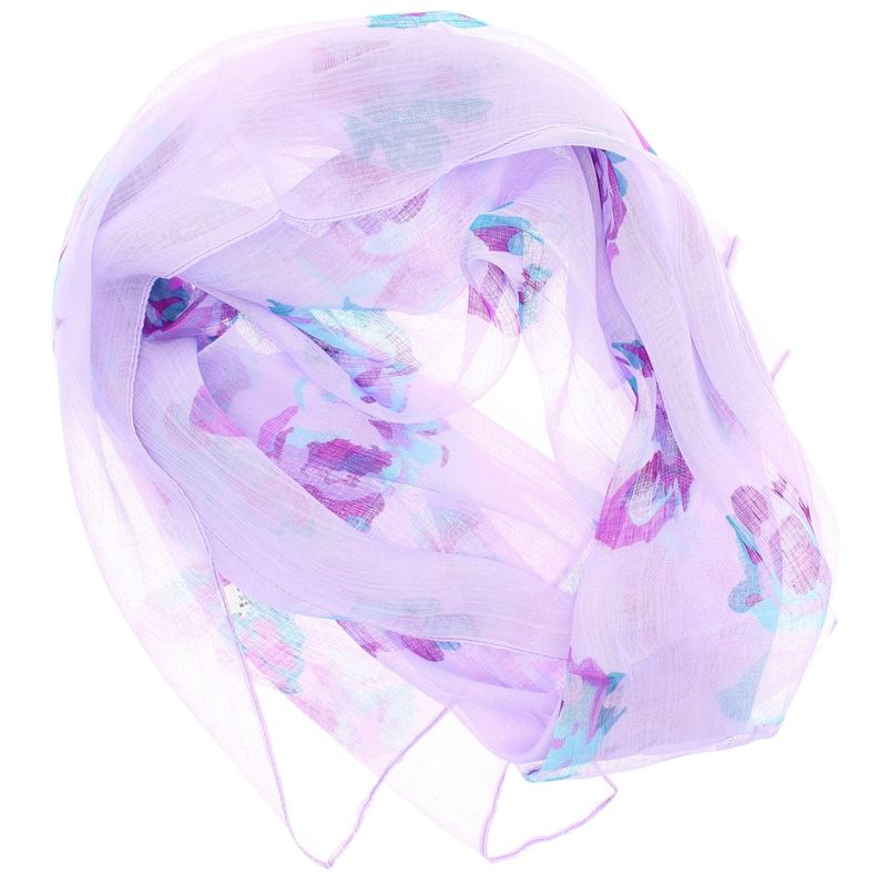 Fashion, accesorii si bijuterii - Femei - Accesorii femei - Esarfe si fulare femei - Esarfa, de dama, Buticcochet, din poliester, cu imprimeu floral, 50x160 cm, Mov - ES2045 - Infinity.ro