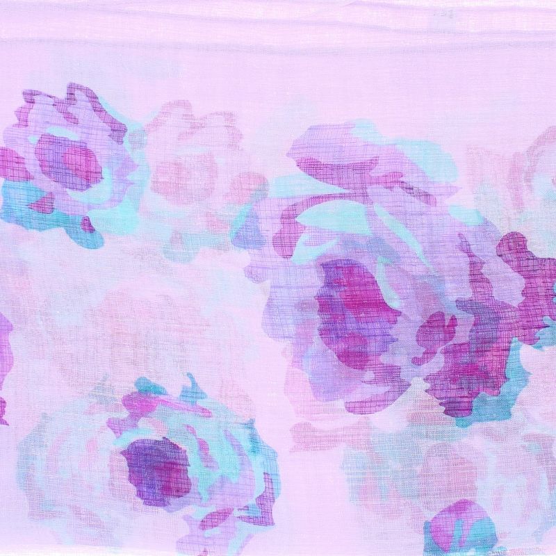 Fashion, accesorii si bijuterii - Femei - Accesorii femei - Esarfe si fulare femei - Esarfa, de dama, Buticcochet, din poliester, cu imprimeu floral, 50x160 cm, Mov - ES2045 - Infinity.ro
