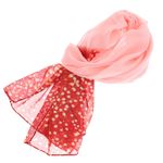 Fashion, accesorii si bijuterii - Femei - Accesorii femei - Esarfe si fulare femei - Esarfa, de dama, Buticcochet, din poliester, imprimeu cu flori, 50x150 cm, Roz - ES2108 - Infinity.ro