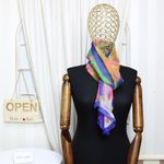Fashion, accesorii si bijuterii - Femei - Accesorii femei - Esarfe si fulare femei - Esarfa, de dama, Buticcochet, din poliester, cu imprimeu floral, 50x160 cm, Multicolor - ES2044 - Infinity.ro