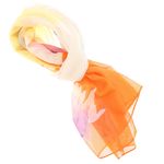 Fashion, accesorii si bijuterii - Femei - Accesorii femei - Esarfe si fulare femei - Esarfa, de dama, Buticcochet, din poliester, imprimeu cu floricele, 50x150 cm, Portocaliu - ES1932 - Infinity.ro