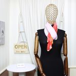 Fashion, accesorii si bijuterii - Femei - Accesorii femei - Esarfe si fulare femei - Esarfa, de dama, Buticcochet, din poliester, imprimeu floral, 50x150 cm, Rosu - ES1997 - Infinity.ro