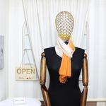 Fashion, accesorii si bijuterii - Femei - Accesorii femei - Esarfe si fulare femei - Esarfa, de dama, Buticcochet, din poliester, imprimeu cu floricele, 50x150 cm, Portocaliu - ES1932 - Infinity.ro