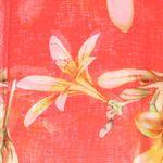 Fashion, accesorii si bijuterii - Femei - Accesorii femei - Esarfe si fulare femei - Esarfa, de dama, Buticcochet, din poliester, imprimeu floral, 50x150 cm, Rosu - ES1997 - Infinity.ro