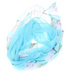 Fashion, accesorii si bijuterii - Femei - Accesorii femei - Esarfe si fulare femei - Esarfa, de dama, Buticcochet, din poliester, imprimeu floral, 50x150 cm, Albastru - ES1994 - Infinity.ro