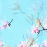 Fashion, accesorii si bijuterii - Femei - Accesorii femei - Esarfe si fulare femei - Esarfa, de dama, Buticcochet, din poliester, imprimeu floral, 50x150 cm, Albastru - ES1994 - Infinity.ro