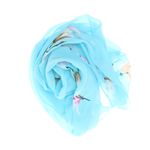 Fashion, accesorii si bijuterii - Femei - Accesorii femei - Esarfe si fulare femei - Esarfa, de dama, Buticcochet, din poliester, imprimeu floral, 50x150 cm, Albastru - ES1994 - Infinity.ro
