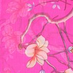 Fashion, accesorii si bijuterii - Femei - Accesorii femei - Esarfe si fulare femei - Esarfa, de dama, Buticcochet, din poliester, imprimeu floral Magnolie, 50x150 cm, Fucsia - ES1986 - Infinity.ro