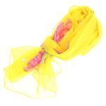 Fashion, accesorii si bijuterii - Femei - Accesorii femei - Esarfe si fulare femei - Esarfa, de dama, Buticcochet, din poliester, imprimeu floral, 50x150 cm, Galben - ES2092 - Infinity.ro