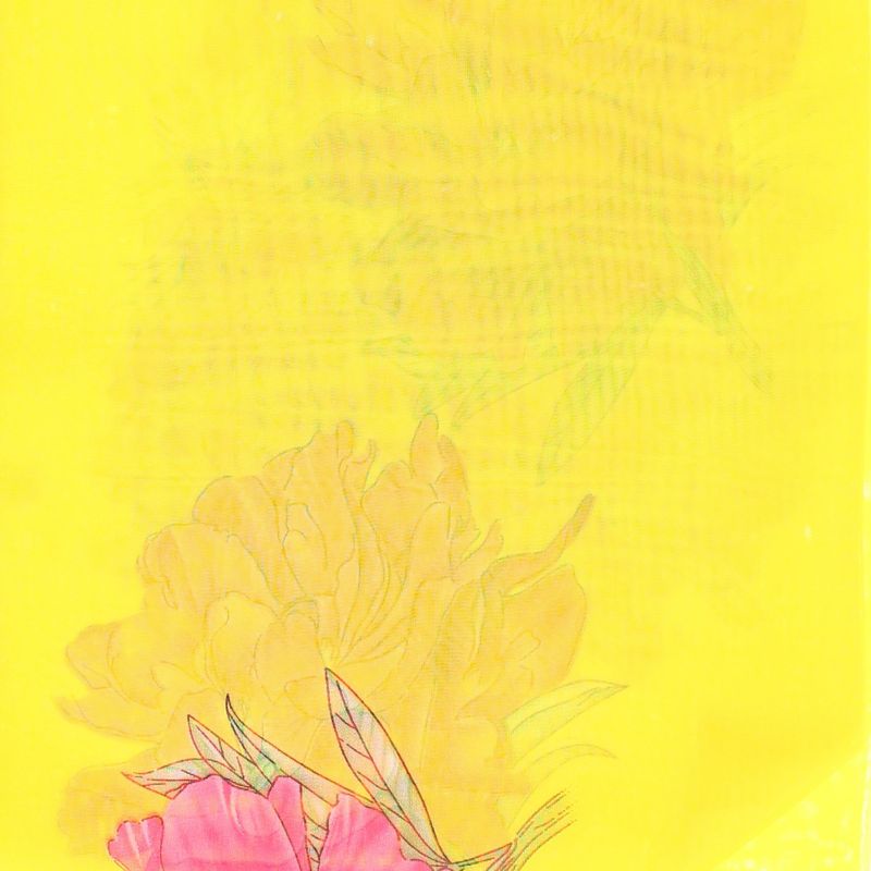 Fashion, accesorii si bijuterii - Femei - Accesorii femei - Esarfe si fulare femei - Esarfa, de dama, Buticcochet, din poliester, imprimeu floral, 50x150 cm, Galben - ES2092 - Infinity.ro