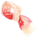 Fashion, accesorii si bijuterii - Femei - Accesorii femei - Esarfe si fulare femei - Esarfa, de dama, Buticcochet, din poliester, imprimeu cu floricele, 50x150 cm, Rosu - ES1929 - Infinity.ro