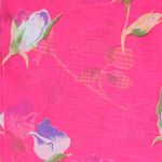 Fashion, accesorii si bijuterii - Femei - Accesorii femei - Esarfe si fulare femei - Esarfa, de dama, Buticcochet, din poliester, imprimeu floral, 50x150 cm, Fucsia - ES1985 - Infinity.ro