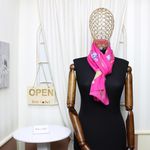 Fashion, accesorii si bijuterii - Femei - Accesorii femei - Esarfe si fulare femei - Esarfa, de dama, Buticcochet, din poliester, imprimeu floral, 50x150 cm, Fucsia - ES1985 - Infinity.ro