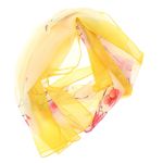 Fashion, accesorii si bijuterii - Femei - Accesorii femei - Esarfe si fulare femei - Esarfa, de dama, Buticcochet, din poliester, imprimeu floral, 50x150 cm, Galben - ES1921 - Infinity.ro