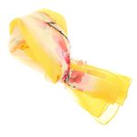 Fashion, accesorii si bijuterii - Femei - Accesorii femei - Esarfe si fulare femei - Esarfa, de dama, Buticcochet, din poliester, imprimeu floral, 50x150 cm, Galben - ES1921 - Infinity.ro