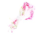 Fashion, accesorii si bijuterii - Femei - Accesorii femei - Esarfe si fulare femei - Esarfa, de dama, Buticcochet, din poliester, imprimeu floral Magnolie, 50x150 cm, Alb - ES1987 - Infinity.ro