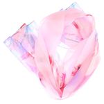 Fashion, accesorii si bijuterii - Femei - Accesorii femei - Esarfe si fulare femei - Esarfa, de dama, Buticcochet, din poliester, imprimeu floral mac, 50x150 cm, Roz pal - ES1988 - Infinity.ro