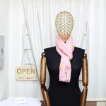 Fashion, accesorii si bijuterii - Femei - Accesorii femei - Esarfe si fulare femei - Esarfa, de dama, Buticcochet, din poliester, imprimeu cu floricele, 50x150 cm, Roz - ES1919 - Infinity.ro