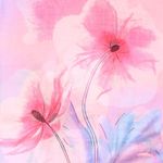 Fashion, accesorii si bijuterii - Femei - Accesorii femei - Esarfe si fulare femei - Esarfa, de dama, Buticcochet, din poliester, imprimeu floral mac, 50x150 cm, Roz pal - ES1988 - Infinity.ro