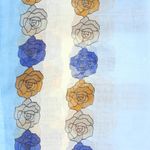 Fashion, accesorii si bijuterii - Femei - Accesorii femei - Esarfe si fulare femei - Esarfa, de dama, Buticcochet, din poliester, imprimeu floral, 50x150 cm, Albastru deschis - ES1999 - Infinity.ro