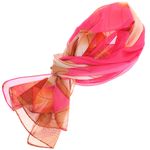 Fashion, accesorii si bijuterii - Femei - Accesorii femei - Esarfe si fulare femei - Esarfa, de dama, Buticcochet, din poliester, imprimeu floral, 50x150 cm, Roz - ES1983 - Infinity.ro