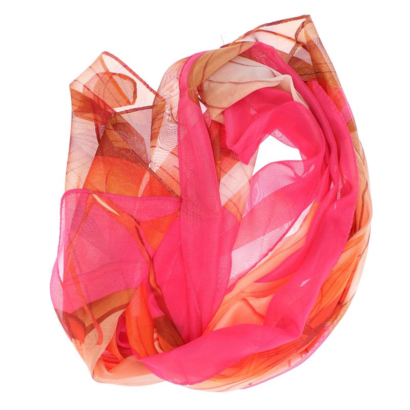 Fashion, accesorii si bijuterii - Femei - Accesorii femei - Esarfe si fulare femei - Esarfa, de dama, Buticcochet, din poliester, imprimeu floral, 50x150 cm, Roz - ES1983 - Infinity.ro