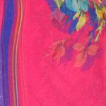 Fashion, accesorii si bijuterii - Femei - Accesorii femei - Esarfe si fulare femei - Esarfa, de dama, Buticcochet, din poliester, imprimeu cu trandafiri, 50x160 cm, Fucsia - ES1822 - Infinity.ro
